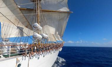 La fragata ARA “Libertad” navega rumbo a New Orleans