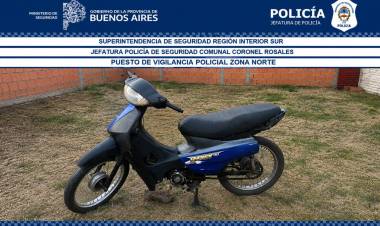 Recuperaron una moto robada en un descampado de Punta Alta