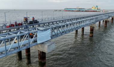 Avanza en Rosales la ampliación de un muelle estratégico para Vaca Muerta