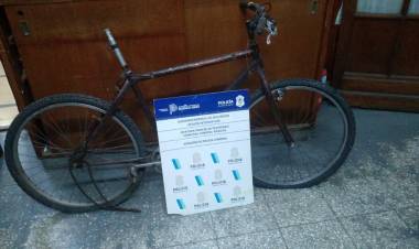 La Policía encontró una bicicleta y buscan a su propietario