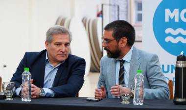 El Intendente Aristimuño recibió a senadores y puso a Coronel Rosales en la agenda productiva provincial