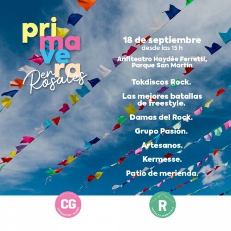 En el Parque San Martín, el Municipio de Coronel Rosales celebrará este domingo el día de la primavera 