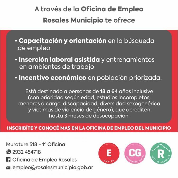 El Municipio de Coronel Rosales invita a participar del programa “Fomentar Empleo” 