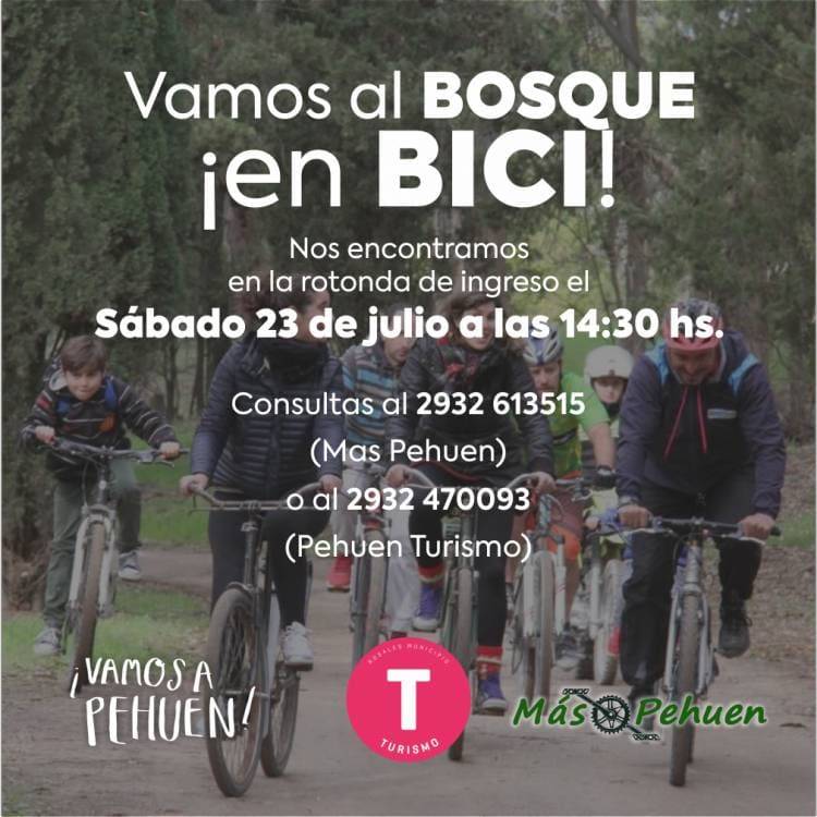 El Municipio invita a bicicleteada en Bosque Encantado y a la Sala Paleontológica de Pehuen Co