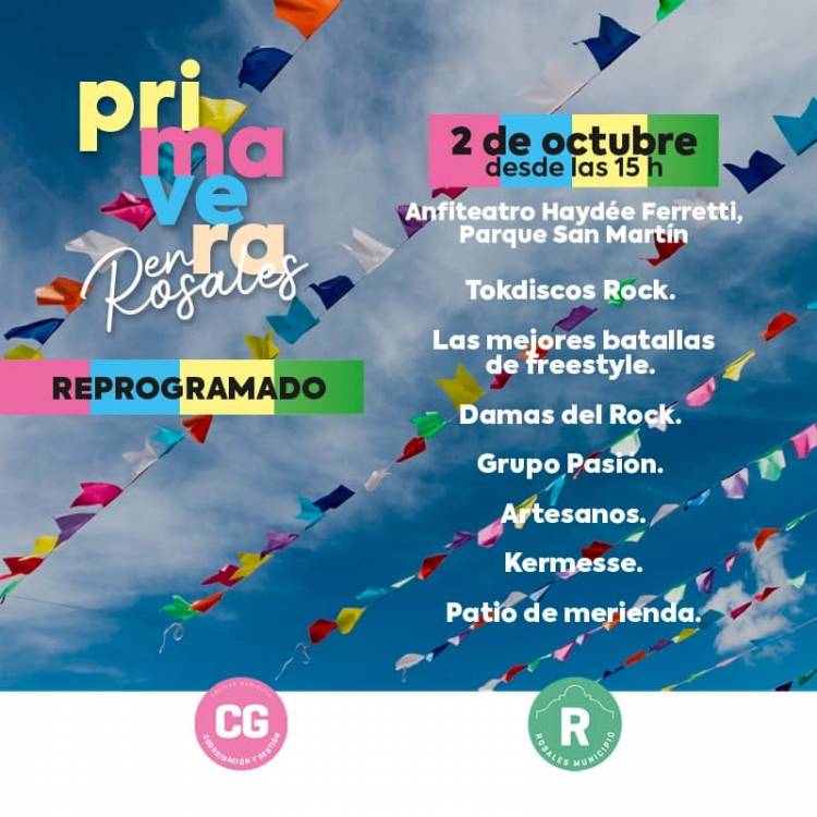 Reprogramaron los festejos de la primavera de este domingo en el Parque San Martín
