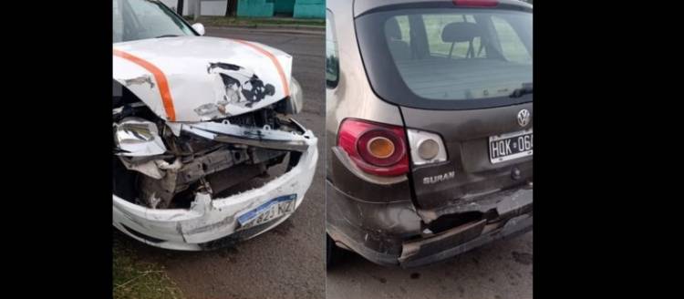 Accidente de tránsito entre dos vehículos