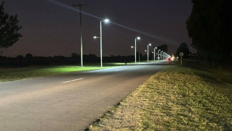 Finalizó la obra de iluminación en Puerto Rosales