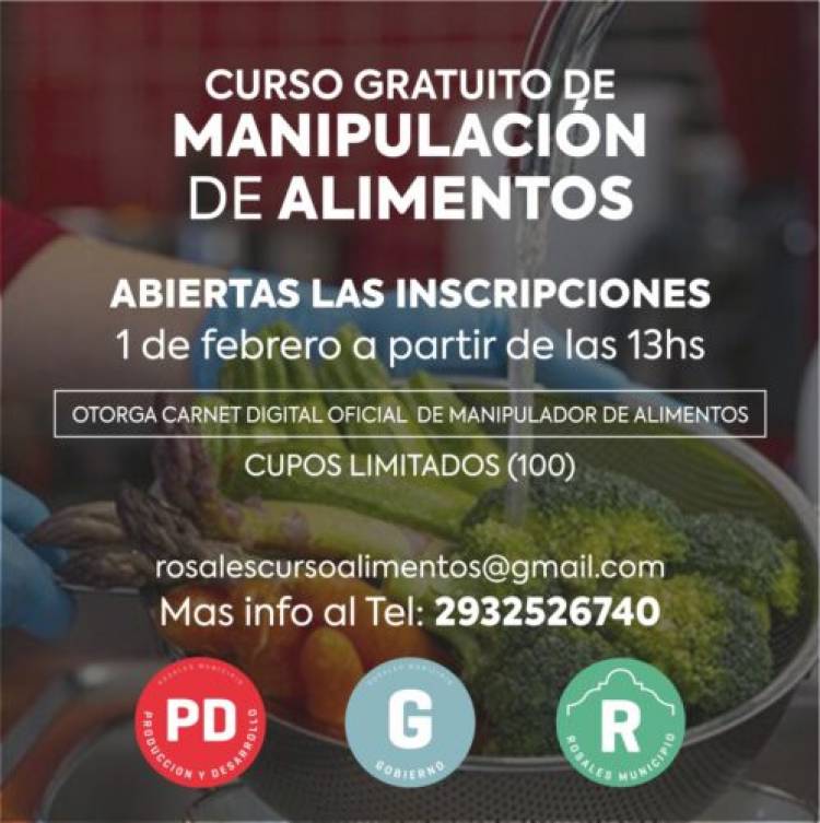 Este miércoles abre inscripción nuevamente para los cursos gratuitos de Manipulación de Alimentos