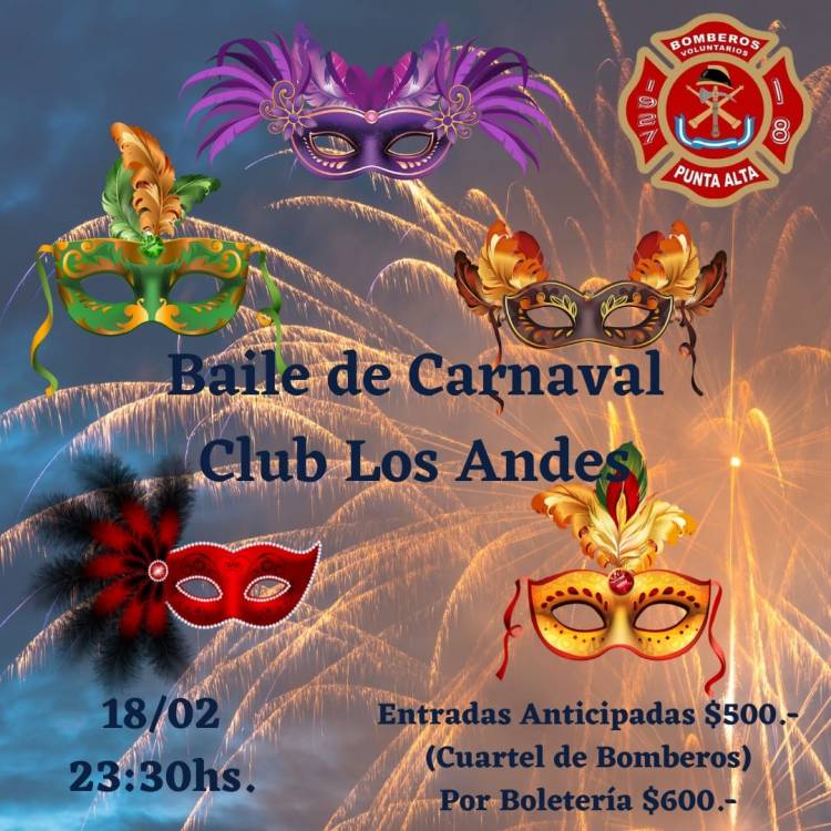 Bomberos Voluntarios de Punta Alta organizan un Baile de Carnaval