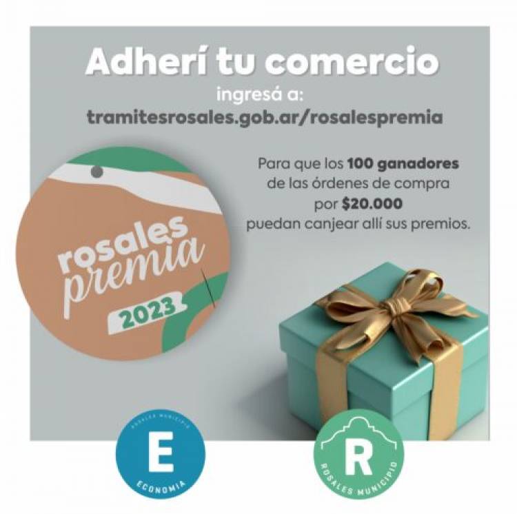 El Municipio convoca a comercios locales a adherirse a la Edición 2023 de “Rosales Premia”