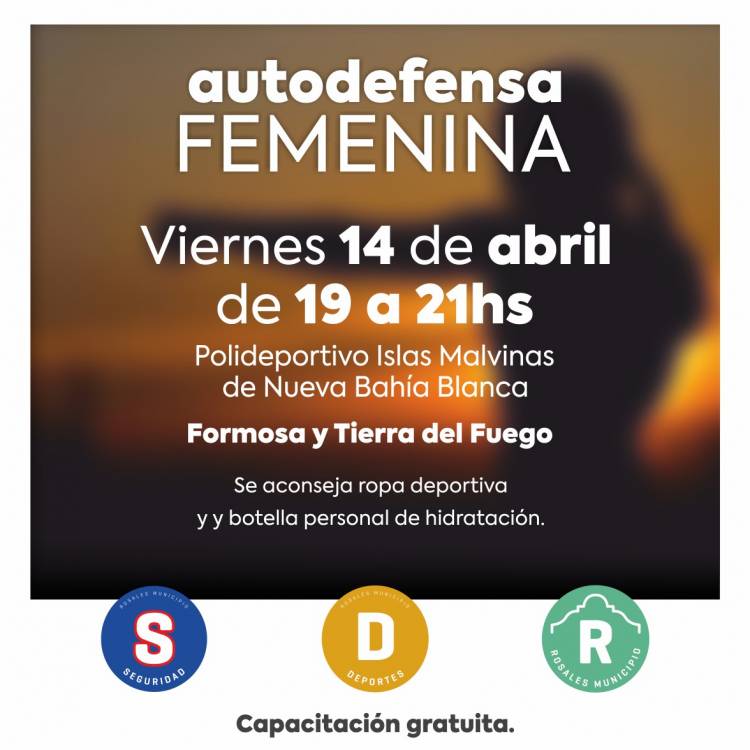 El Municipio de Coronel Rosales invita a capacitación gratuita para autodefensa femenina  