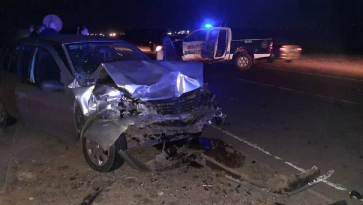 Accidente de tránsito entre un auto y un patrullero en ruta 3