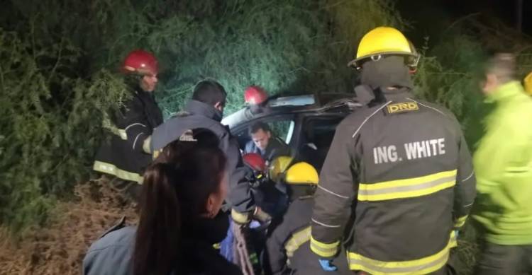 Una persona herida tras un despiste y choque en la autopista en cercanías a Grünbein