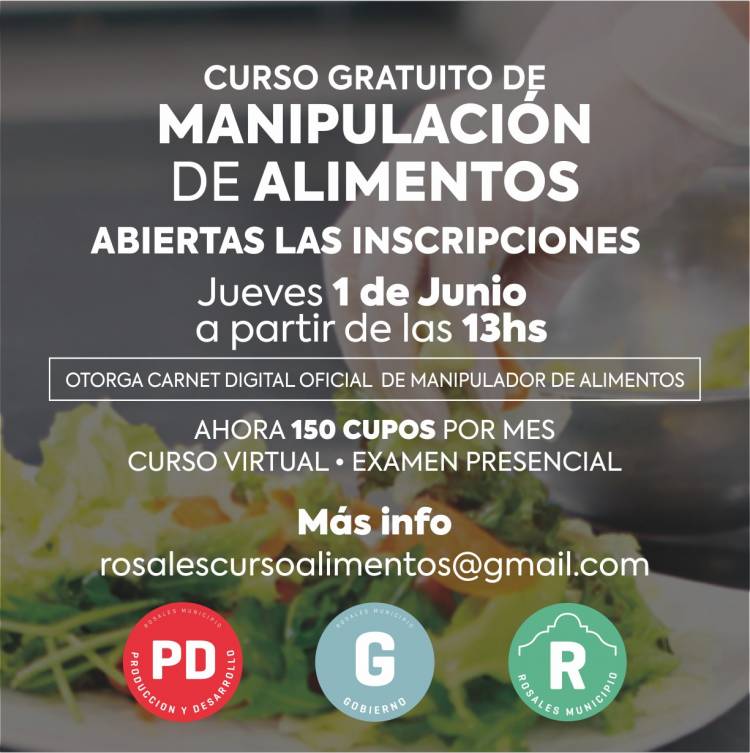 Este jueves abre nueva inscripción para cursos gratuitos del Municipio de Manipulación de Alimentos