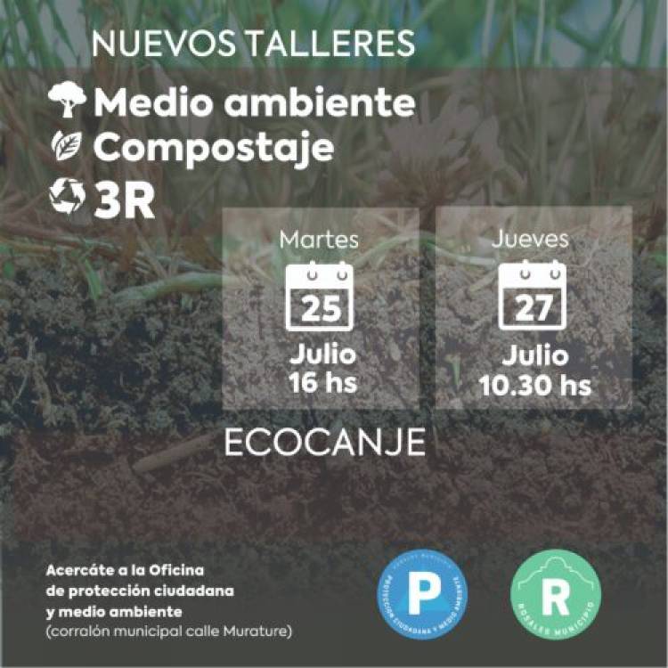 El Municipio de Coronel Rosales brinda dos nuevos talleres de compostaje y 3R con eco canje   