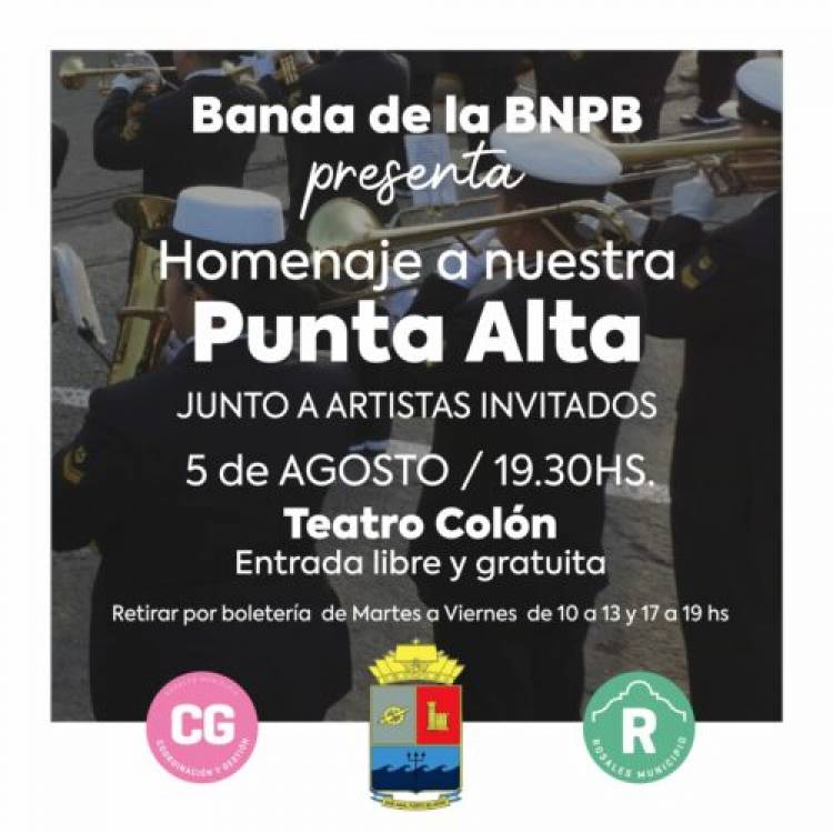 La Banda de Música de la BNPB presenta concierto homenaje a Punta Alta en el Teatro Colón