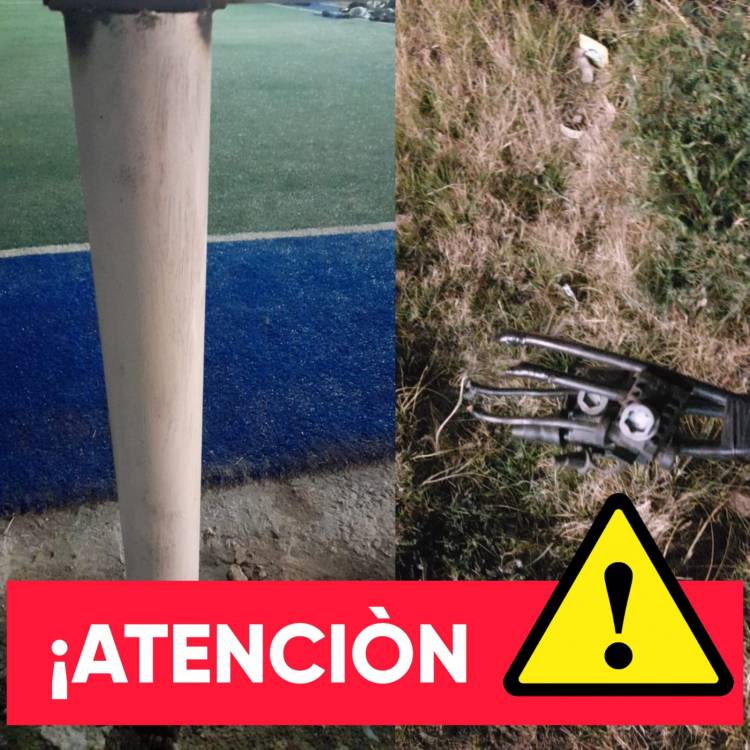Robaron elementos de las canchas de Hockey de Sporting 