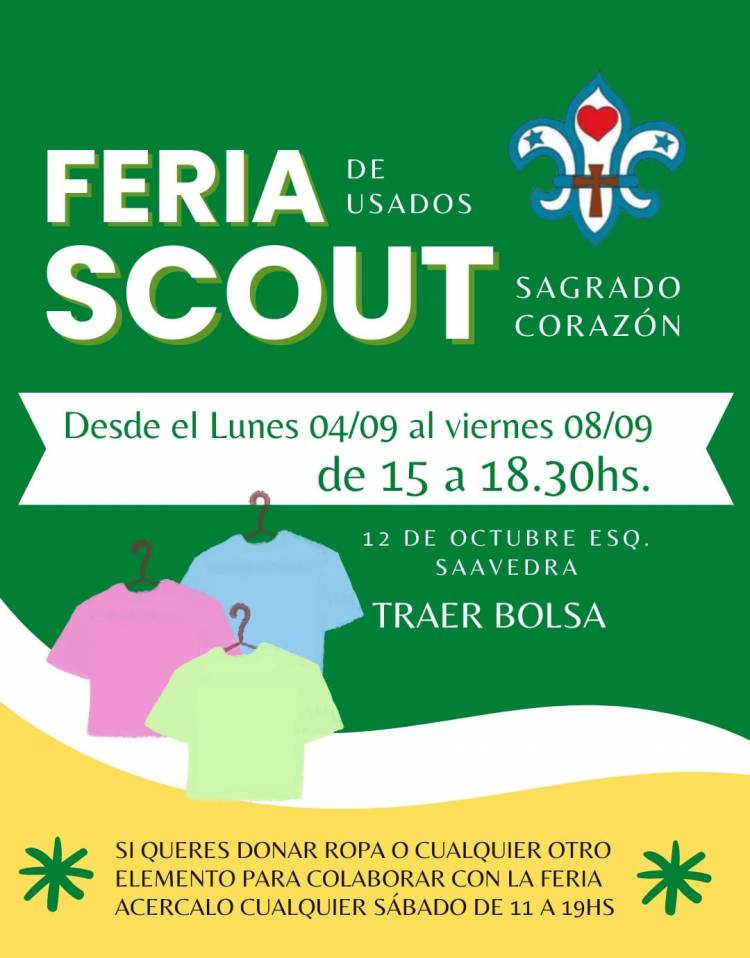 El Grupo Scout Sagrado Corazón realiza una feria de ropa