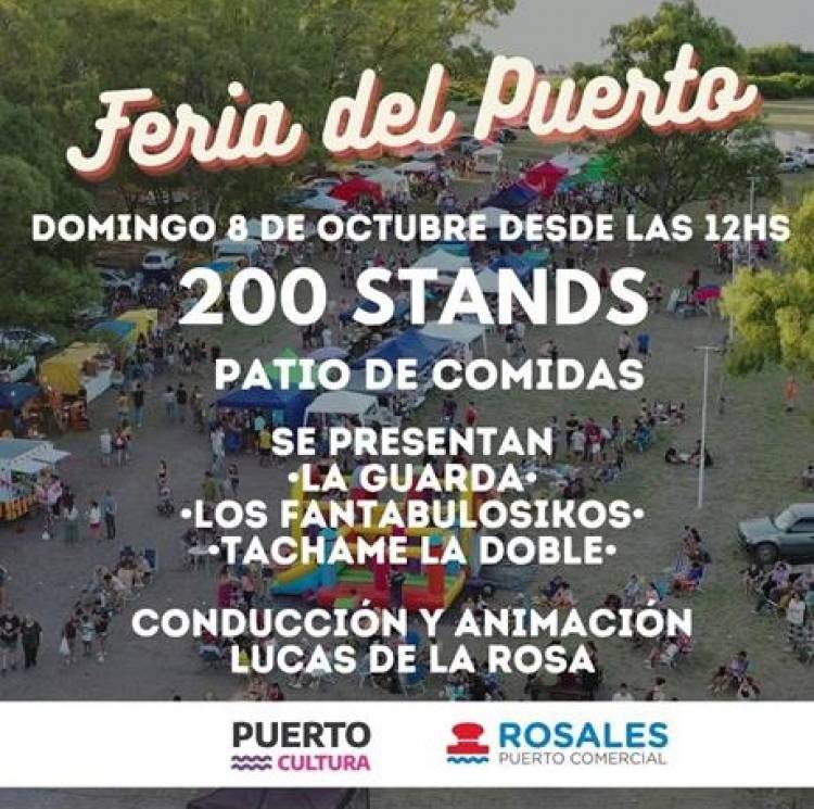 Este domingo 8 de octubre se realizará una nueva edición de la Feria del Puerto