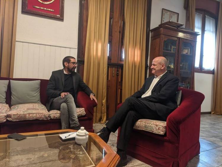 El Intendente Uset recibió en su despacho al Intendente electo Aristimuño para preparar el traspaso de gobierno