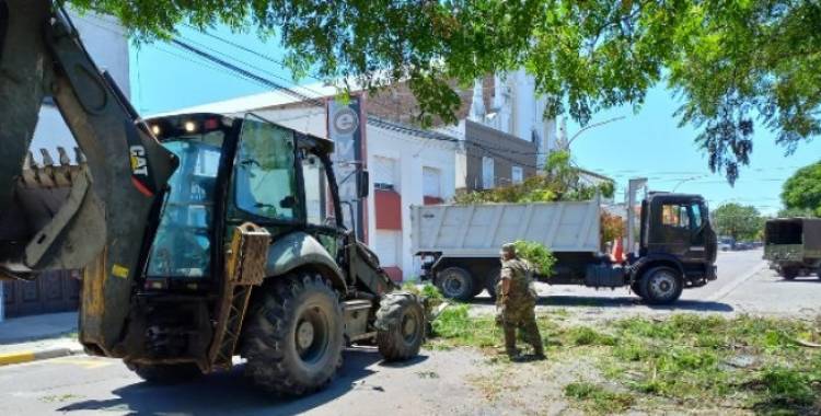 Personal de la Infantería de Marina prestó colaboración con espacios públicos de Punta Alta