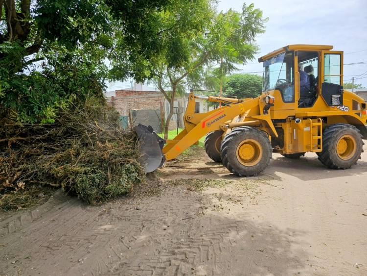 El Municipio de Coronel Rosales realiza trabajos de limpieza en la ciudad