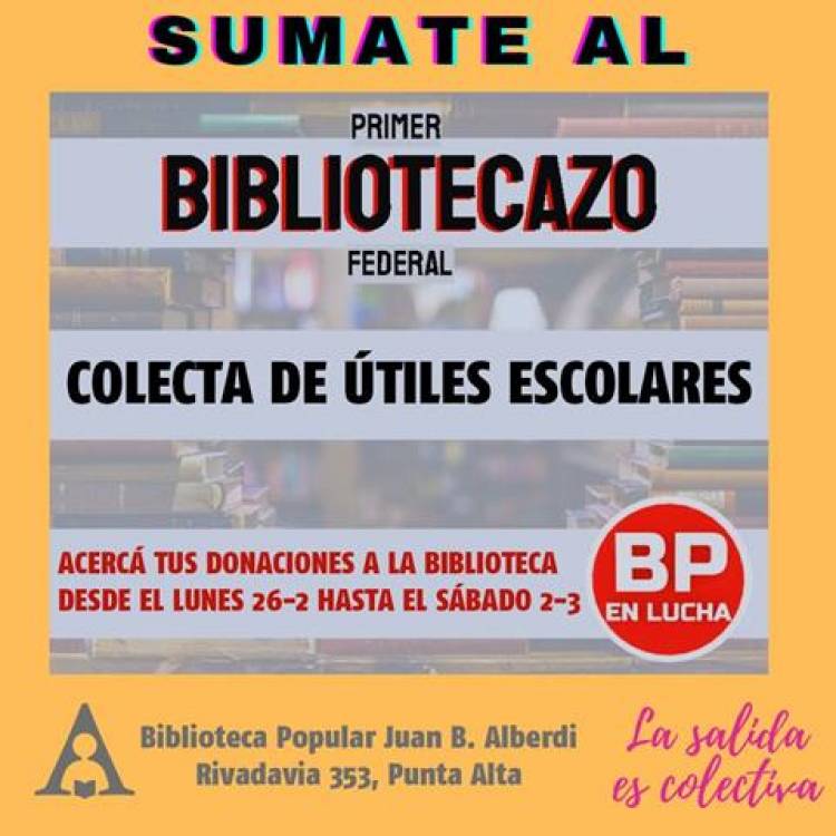 Se realizará el primer bibliotecazo federal