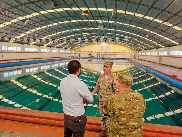 El Intendente Municipal Aristimuño visitó la Base Baterías