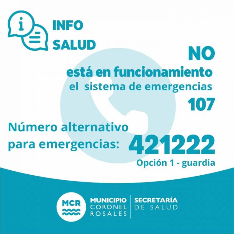 Quedó fuera de servicio el teléfono de emergencia 107