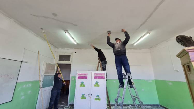 La corbeta ARA “Rosales” realizó reparaciones en su escuela apadrinada