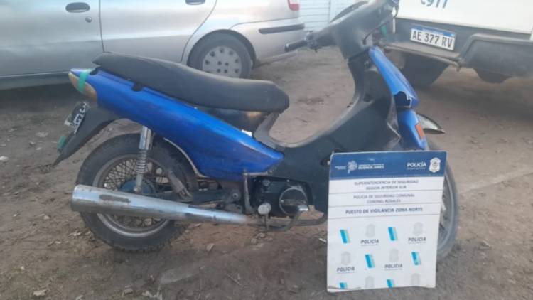 Se recuperó en Villa Maio una moto que había sido robada el sábado pasado