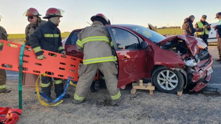 Dos personas heridas tras un accidente de tránsito en ruta 3 y el ingreso a Bajo Hondo