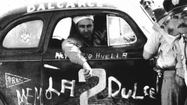 Cuando Fangio visitó Punta Alta y fue recibido por sus fanáticos