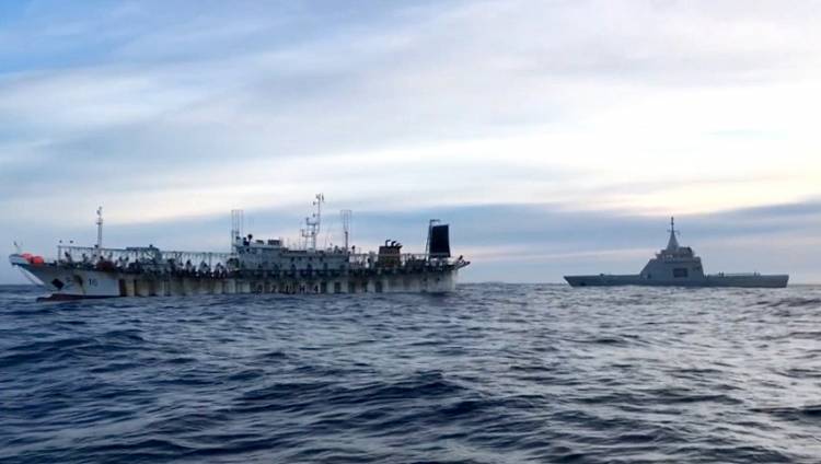 El patrullero oceánico ARA “Bouchard” realizó tareas de vigilancia y control de los espacios marítimos de jurisdicción nacional