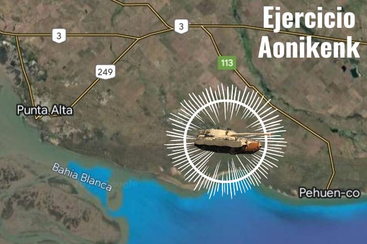 El ejercicio militar Aonikenk se siente con intensidad en Coronel Rosales