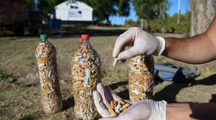 Se realizará una jornada de recolección de colillas de cigarrillos en el Parque San Martín