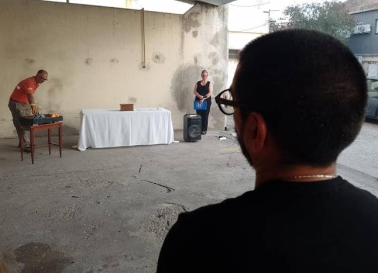 El Municipio de Coronel Rosales realizó ayer una ceremonia de incineración de banderas dadas de baja