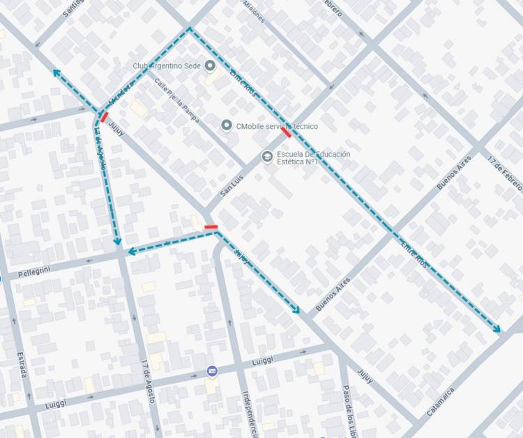 Se realizan desvíos por cortes de tránsito en Jujuy y San Luis