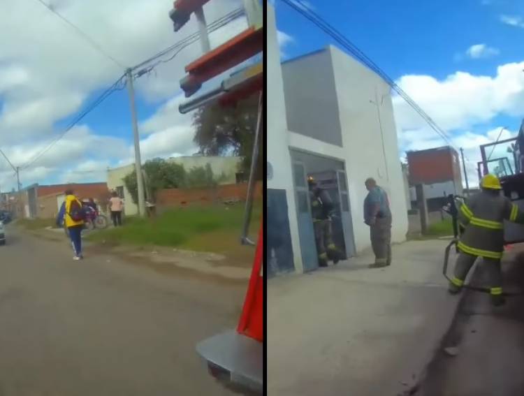 Principio de incendio en una vivienda por un desperfecto en una bomba de agua en Falucho al 100
