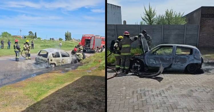 Daños totales en un automóvil que se incendió en Jujuy y Catamarca
