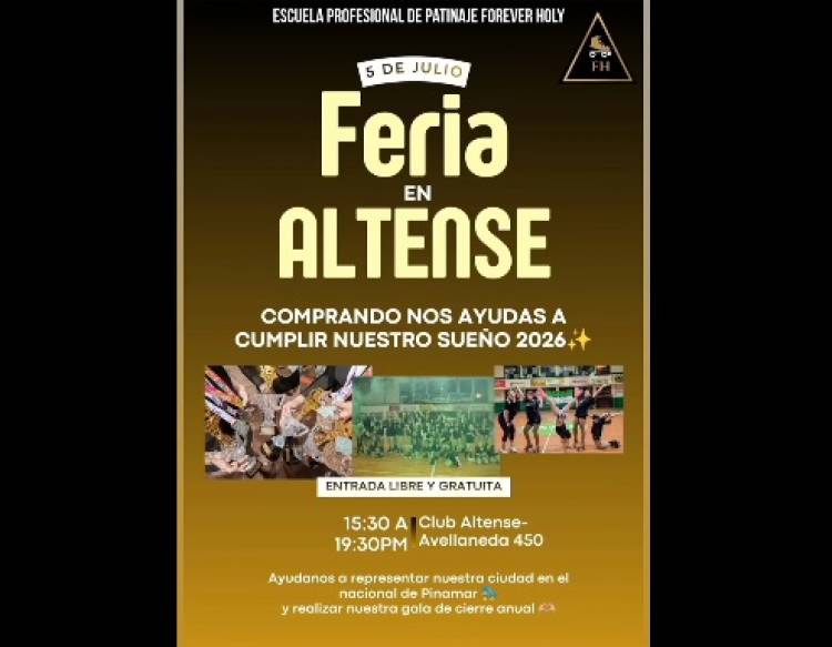 La Escuela de Patín Artistico Forever Holy estará presente en la feria de Altense este domingo