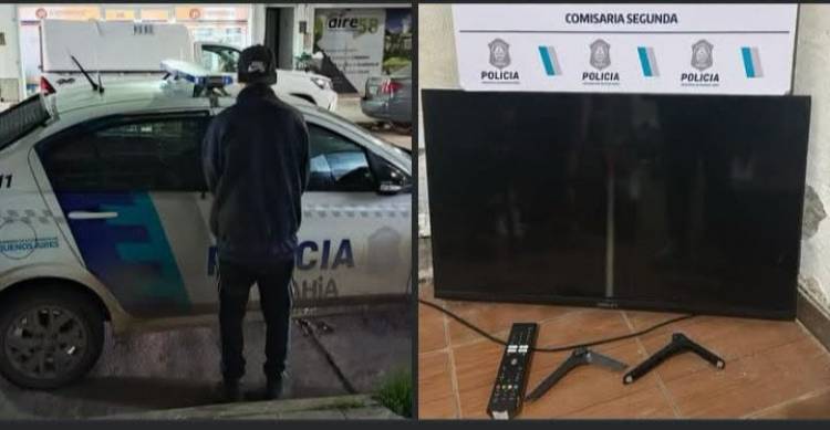 Allanamiento en Punta Alta: recuperaron un televisor robado en Bahía Blanca y hubo un aprehendido