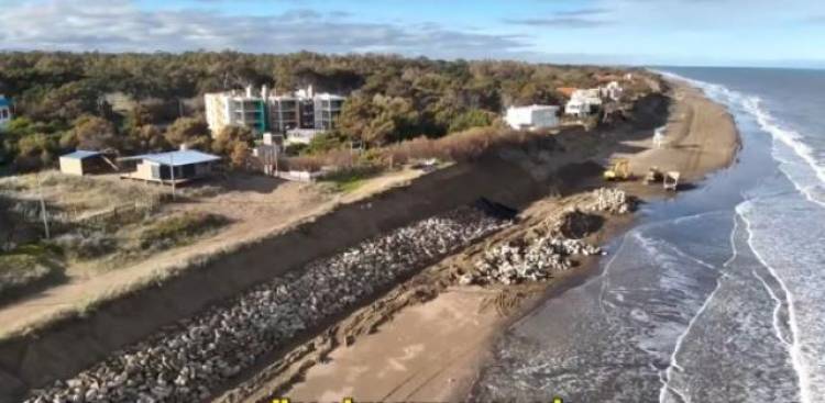 Avanza la obra del frente costero en Pehuen Co