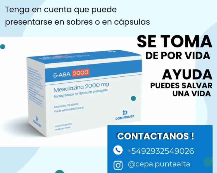 CEPA lanzó un pedido solidario urgente para conseguir Mesalazina 
