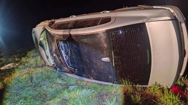 Vuelco de un auto en ruta 249 durante la madrugada del domingo
